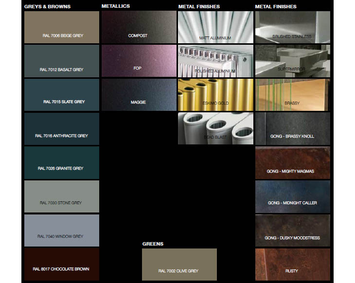 Paletar culori RAL Standard pentru radiator decorativ Holy Rail